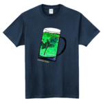 明日葉ソーダ柄　半袖Tシャツ　グリーン　サイズL